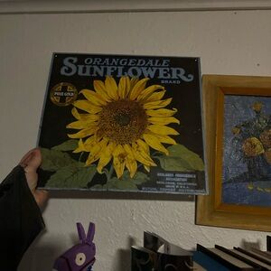 Orangedale Sunflower Vintage Wall Art - Yellow